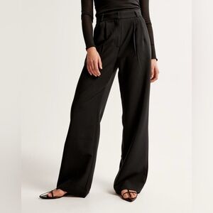 Abercrombie & Fitch Black Wide Leg Trousers